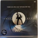 James Bond 007 collectors Corgi die cast vehicles film can set. Factory sealed tin.