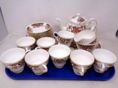 A tray containing 26 pieces of Colclough Royale tea china.