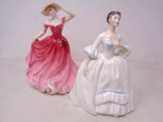 Two Royal Doulton figures, Lady of the Year 1997 Ellen HN3992 and Kelly HN3222.