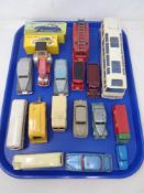 A tray of vintage and later Dinky die cast vehicles