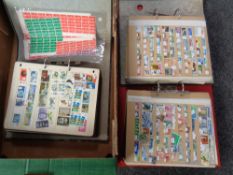 Three files containing a huge quantity of 20th century world stamps.