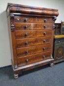 A Victorian mahogany eight drawer Scotch chest.