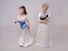 Two Royal Doulton figures, For You HN3754 and Kimberly HN3379.
