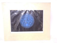 An Alistair Grant limited edition print, Blue Circles no.31 of 50, in mount (36cm by 25cm).