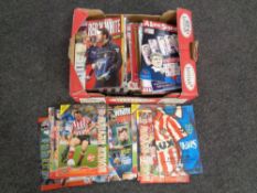 A box of Sunderland match day programmes, 20th and 21st century.