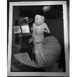 Large photo poster of Marilyn Monroe singing her famous version of Happy Birthday to John F.