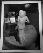 Large photo poster of Marilyn Monroe singing her famous version of Happy Birthday to John F.