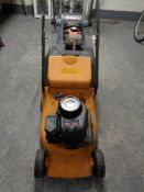A Classic XC35 petrol lawn mower powered by Briggs & Stratton with grass box.