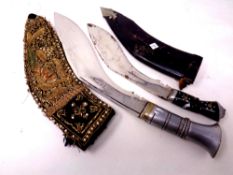 Two Kukri knives,