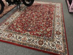 A machined Keshan design carpet 202 cm x 302 cm