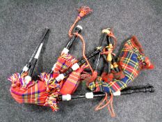 A set of bag pipes.