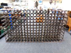A vintage 190 bottle wine rack.