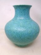 A Pilkington's Royal Lancastrian blue mottled vase (height 24cm).