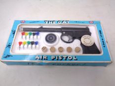 A 'The Gat' .177 calibre air pistol in original packaging.