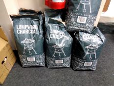 Seven bags of Lumpwood charcoal, 5kg.