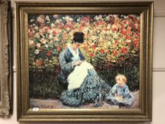 An Artagraph Edition on canvas : Mother with child,