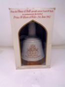 A Bell's scotch whisky decanter commemorating the birth of Prince William (1982).