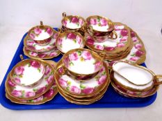 A 40 piece complete set of Royal Albert Crown china tea ware.