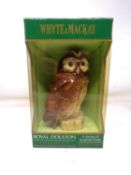 A Royal Doulton Whyte & Mackay Tawny Owl whisky decanter (in box).