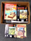 A box containing a quantity of late 20th century Military Modelling and War Games illustrated