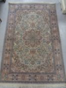A silk Isfahan rug, central Iran,
