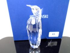 A Swarovski crystal ornament, emperor penguin.