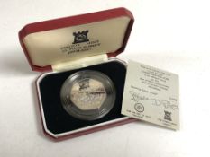 A Sterling silver proof Isle of Man Christmas 50p coin issued for the Pobjoy Mint 1980.