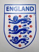 A cast iron wall plaque, England Football crest, 31 cm x 22.5 cm.
