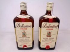 Two bottles of Ballantine's Finest Scotch Whisky (1 Litre).