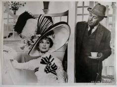 Vintage photo of Audrey Hepburn and Rex Harrison in the 1964 film 'My Fair lady'.