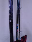 Two two-piece fishing rods,