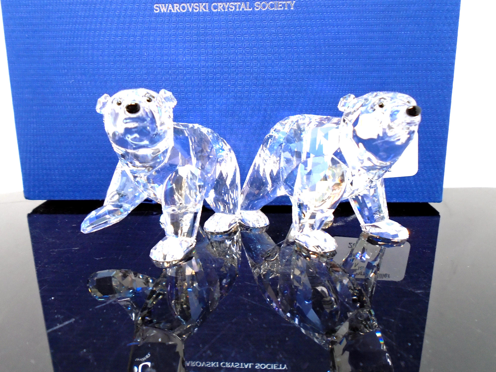 A Swarovski crystal ornament, Annual Edition 2011 'Companion Polar Bear Cubs', boxed.