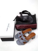 A pair of Kurt Geiger lady's shoes, size 37 (boxed) together a Radley leather handbag.