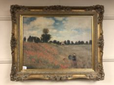 An Artagraph Edition on canvas : Figures in a field,