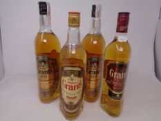 Four Bottles of Grant's Whisky including two Grant's 100 US Proof Superior Strength Scotch Whisky