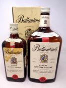 Two bottles of Ballantine's Finest Scotch Whisky (200cl, boxed, and 70cl).