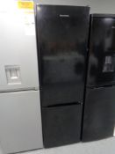 A Russell Hobbs upright fridge-freezer (black).