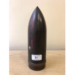 An inert 75mm artillery shell,