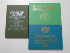 Three proof coin sets, Coinage of the Kingdom of Lesotho 1980,