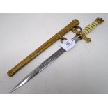 A German Third Reich Kreigsmarine dagger by Eickhorn, maker's logo to the blade,