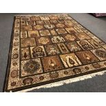 A machined carpet of Persian Ghom design 299 cm x 410 cm
