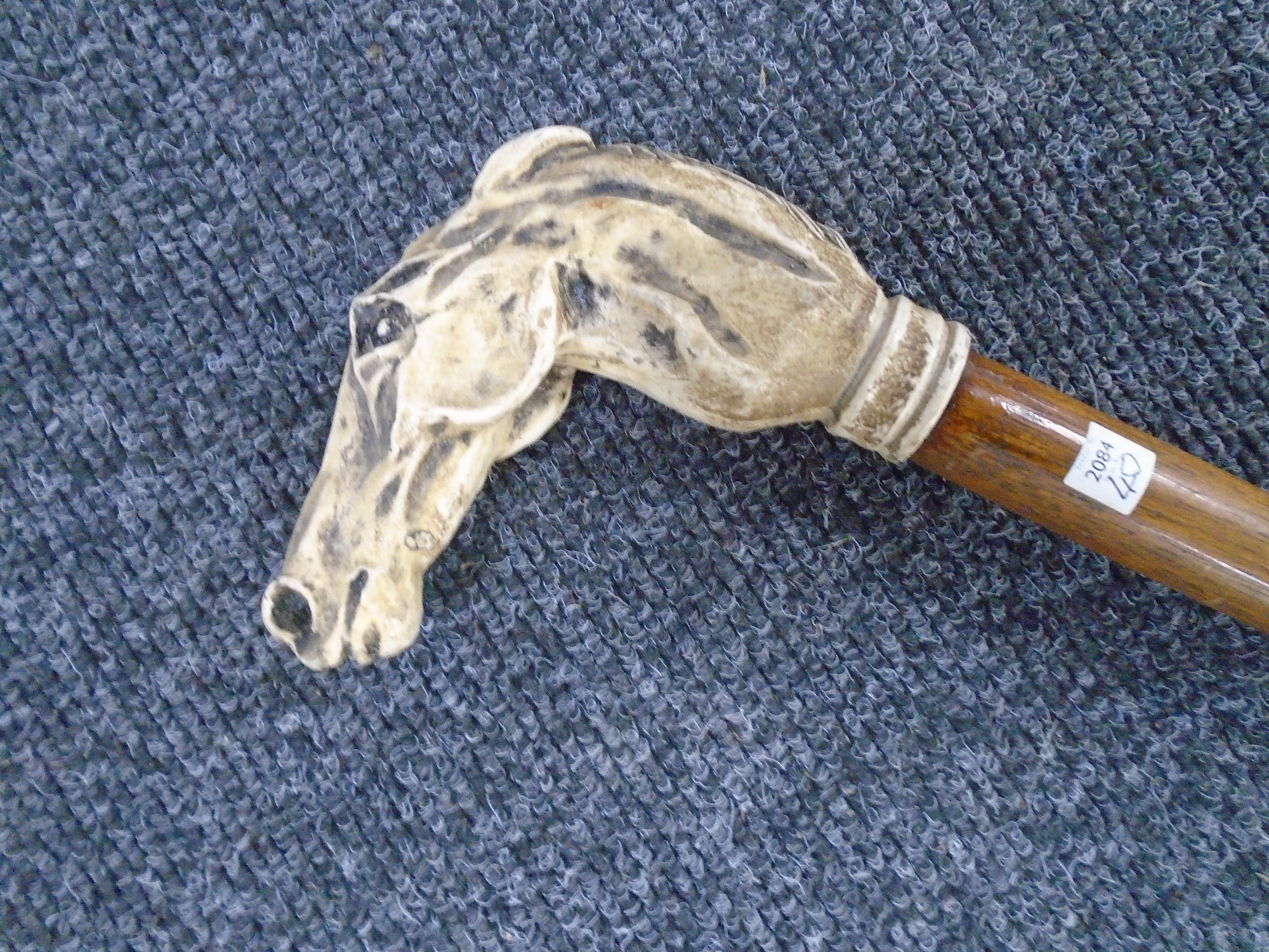 A walking stick with horse head handle. - Image 2 of 2