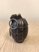 A Mk I hand grenade (drilled out and rendered inert)