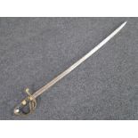 A 19th century naval sword.