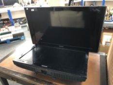 A Samsung 37" LCD TV with remote together with a Samsung 32" TV (af)