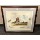 After Robin Watt : Hare coursing, limited edition colour print, signed and dated 2008,