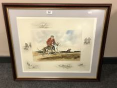 After Robin Watt : Hare coursing, limited edition colour print, signed and dated 2008,