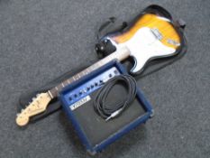 A Tanglewood Nevada FST32K electric guitar in carry bag together with a Vitesse SA-10 guitar