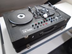 A Murphy Meteor model TD-22 DJ mixing deck, in case with speakers.