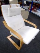 An Ikea relaxer armchair
